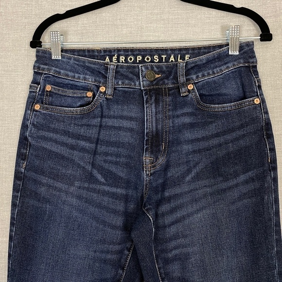 Aeropostale Skinny Taper Jeans 28 X 32 Blue Mid Rise - Picture 2 of 8